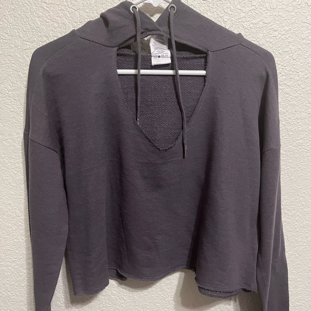 Exist grey cut out hoodie